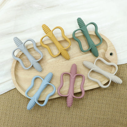 Baby teething toys with easy-grip handles, silicone teething toysfor babies 0-6  months, 6-12 months