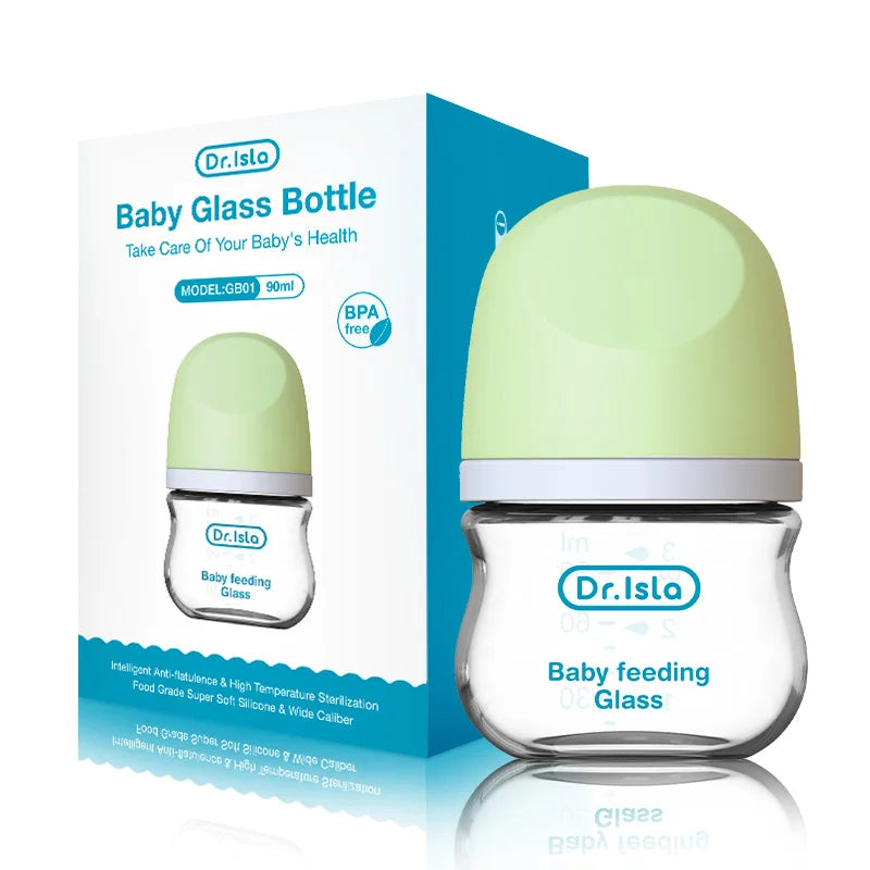 Anti-Choke Baby Bottle Newborn Glass Bottles 90/160ML Anti-flatulence Milk Feeding Bottles BPA Free 0-3 Month