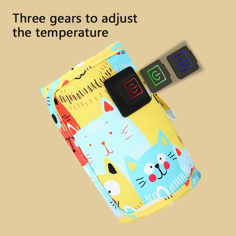 USB Milk Water Warmer, Travel Stroller Insulated Bag, Nursing Bottle Heater, Portable Bottle Feeding Warmer,