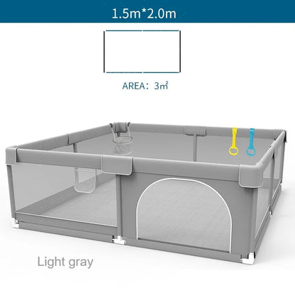 IMBABY Baby Playpens Light Gray Corral for Baby Playground with Pull Ring Child Safety Barrier