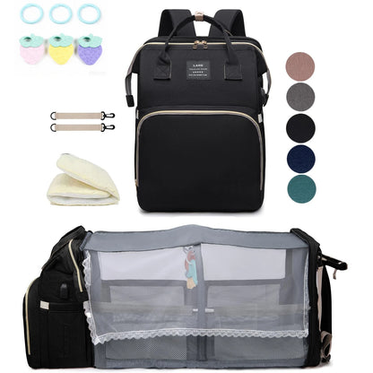 Mommy Bag Lightweight Portable Folding Crib Bed Large-capacity Bags Baby Backpack Mommy   Bag