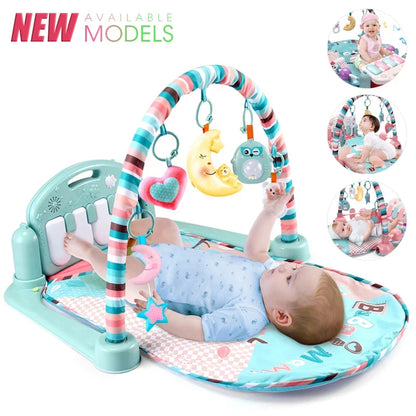 Baby Fitness Stand Music Play Gym Activity Toys Newborn Piano Game Pad Early Education 0-36 Months