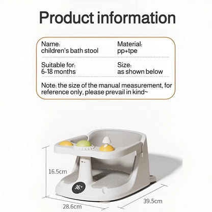 Baby Bath Seat for Babies 6 Months & Up - Bathtub Seats for Babies Sitting Up with Rinse Cup, Non-Slip