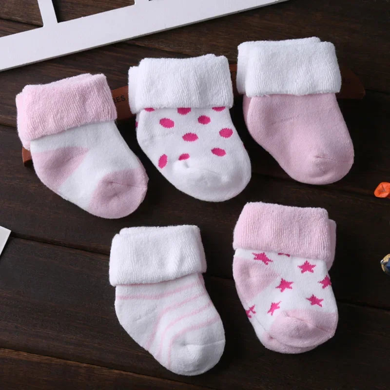 5Pairs/lot unisex Non-Skid Baby Shoe Socks 0-12months Cotton