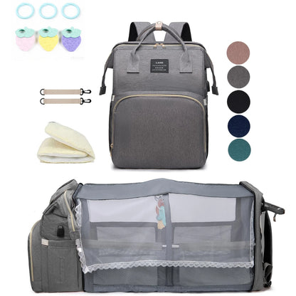 Mommy Bag Lightweight Portable Folding Crib Bed Large-capacity Bags Baby Backpack Mommy   Bag