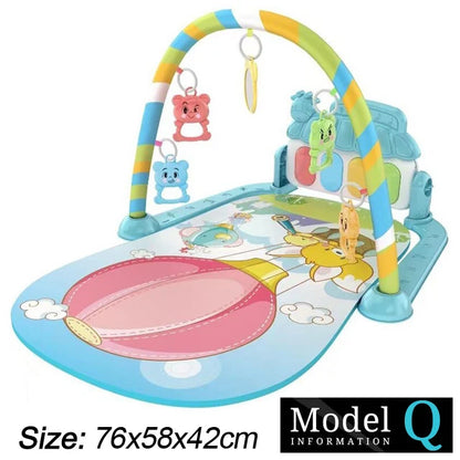 Baby Fitness Stand Music Play Gym Activity Toys Newborn Piano Game Pad Early Education 0-36 Months