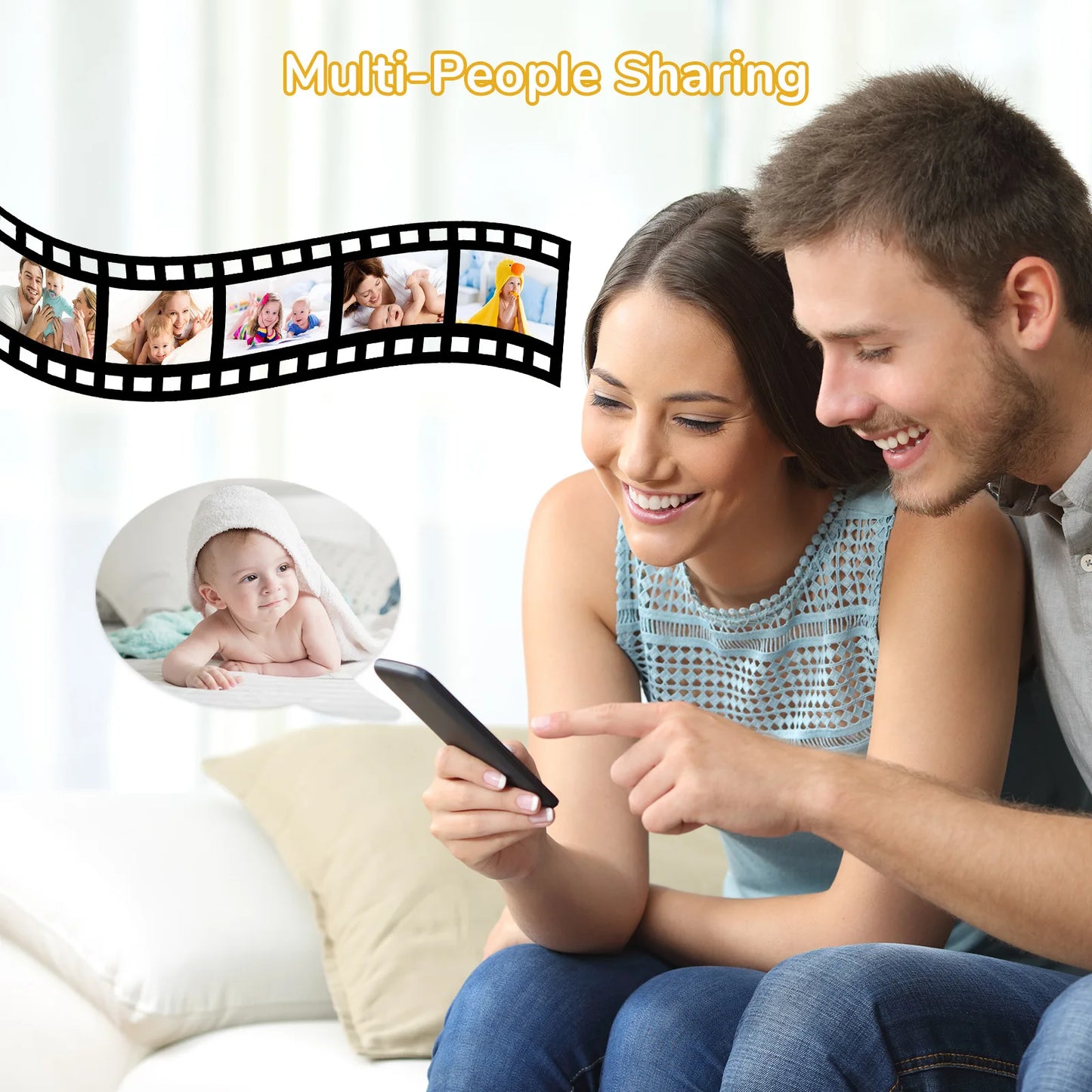 5 Inch Baby Monitor, Dual Control with Two Way and Audio Night Vision