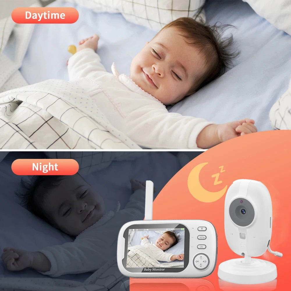3.5 inch Wireless Video Baby Monitor Night Vision Temperature Monitoring 2 Way Audio