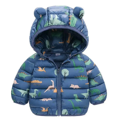 Baby Boys Girls Jackets For Kids Cartoon Bear Zipper Coats  Warm Down Jackets