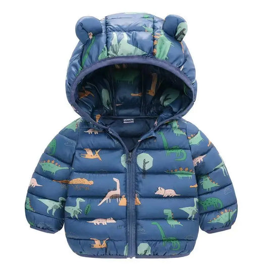 Baby Boys Girls Jackets For Kids Cartoon Bear Zipper Coats  Warm Down Jackets
