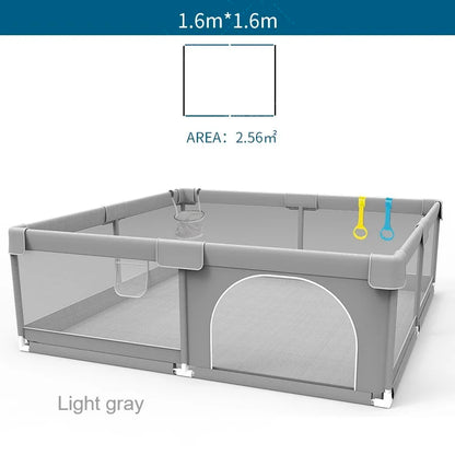 IMBABY Baby Playpens Light Gray Corral for Baby Playground with Pull Ring Child Safety Barrier