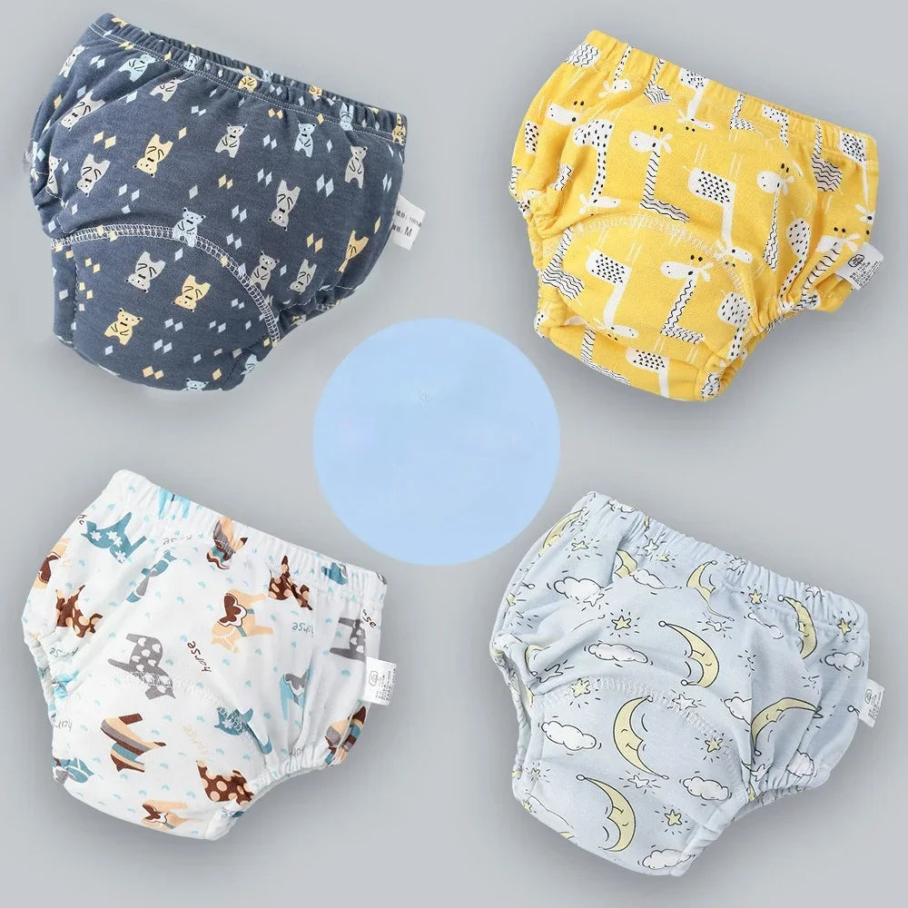 Baby Training Pants Cotton Cloth 6 Layers Cloth Baby Diapers Breathable Reusable Washable