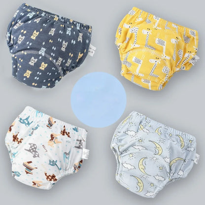 Baby Training Pants Cotton Cloth 6 Layers Cloth Baby Diapers Breathable Reusable Washable