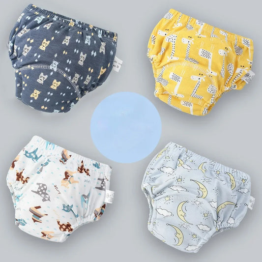 Baby Training Pants Cotton Cloth 6 Layers Cloth Baby Diapers Breathable Reusable Washable