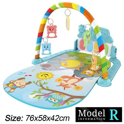 Baby Fitness Stand Music Play Gym Activity Toys Newborn Piano Game Pad Early Education 0-36 Months