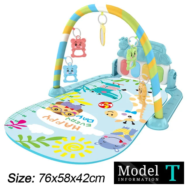 Baby Fitness Stand Music Play Gym Activity Toys Newborn Piano Game Pad Early Education 0-36 Months