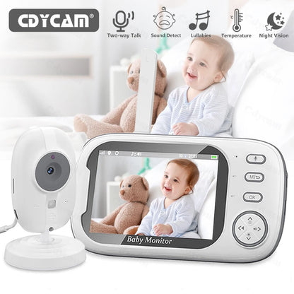 3.5 inch Wireless Video Baby Monitor Night Vision Temperature Monitoring 2 Way Audio
