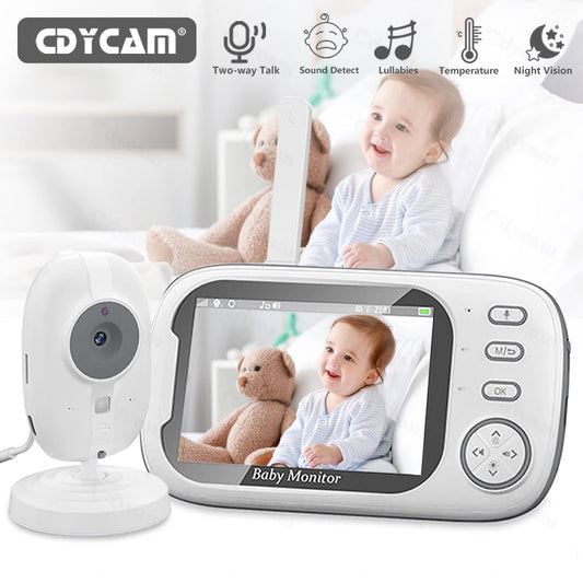 3.5 inch Wireless Video Baby Monitor Night Vision Temperature Monitoring 2 Way Audio