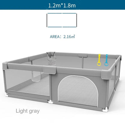 IMBABY Baby Playpens Light Gray Corral for Baby Playground with Pull Ring Child Safety Barrier