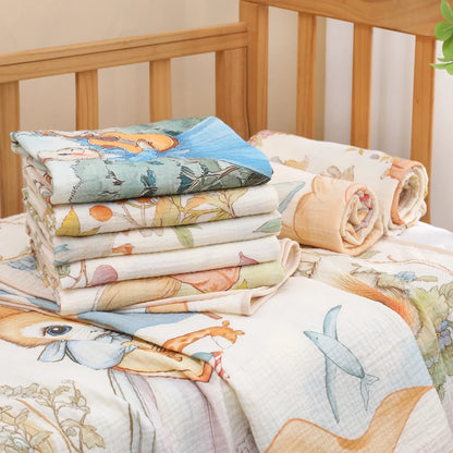 baby bath towel pure cotton gauze bath towel  absorbent newborn  blanket