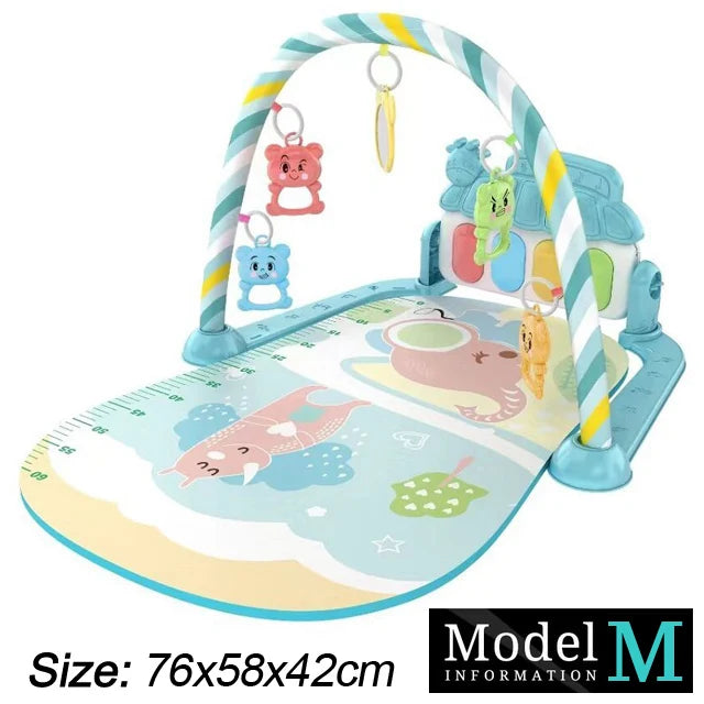 Baby Fitness Stand Music Play Gym Activity Toys Newborn Piano Game Pad Early Education 0-36 Months