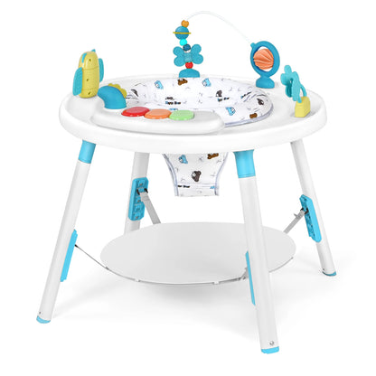 Multi-Functional Baby Play Center– 3-in-1 Activity Center with Toys, 360° Seat & Adjustable Height (Blue/Pink/Green)
