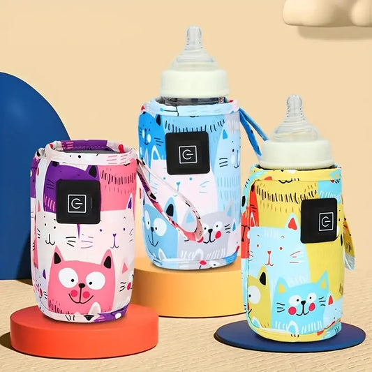 USB Milk Water Warmer, Travel Stroller Insulated Bag, Nursing Bottle Heater, Portable Bottle Feeding Warmer,