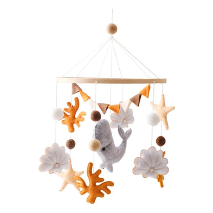 Baby Crib Mobile Rattle Toy 0-12Months Infant  Felt mobile Teddy Velvet Bear  Bell