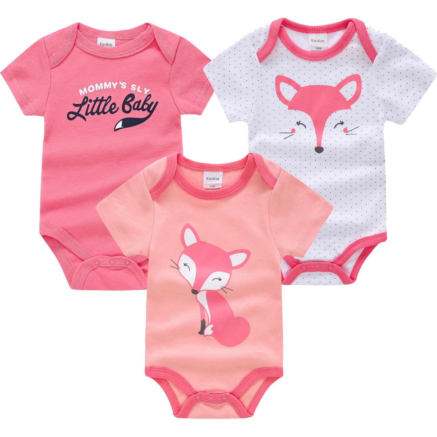 3/6 pcs a lot Baby Girls Clothes Cotton Short Sleeve Girl Bodysuit 0-12 Months Newborn