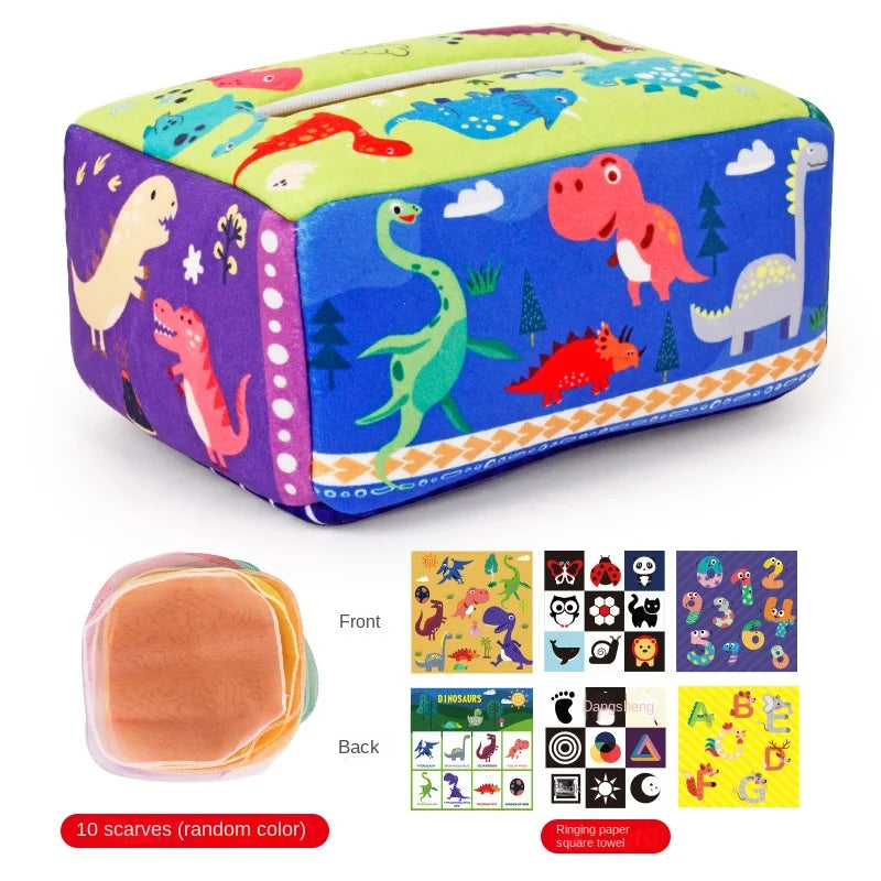 Baby Montessori Toy,Magic Tissue box ,Educational Learning Activity Sensory Toy