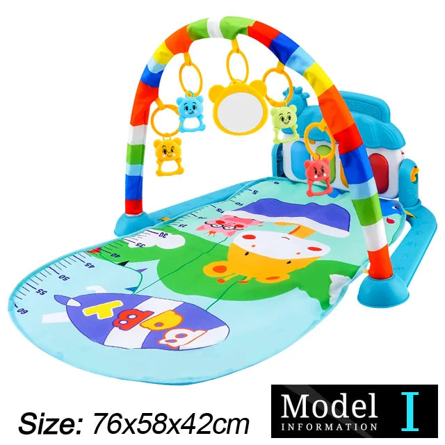 Baby Fitness Stand Music Play Gym Activity Toys Newborn Piano Game Pad Early Education 0-36 Months