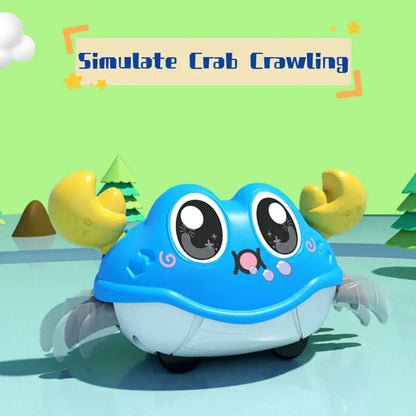 Fun Double Return Force Shake Simulation Crab Toy Baby Running Bubble Simulation Crab