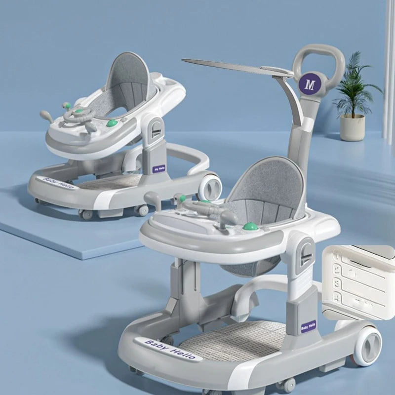 5 in 1 Baby Infant Walker Anti-Rollover Walker with Learning Toy for Infants anti-rollover Multifunctional