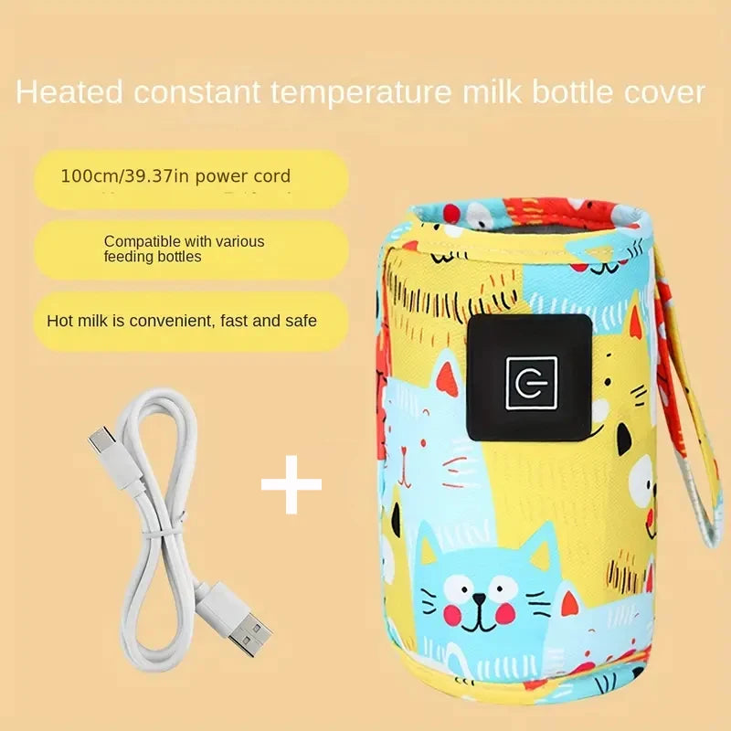USB Milk Water Warmer, Travel Stroller Insulated Bag, Nursing Bottle Heater, Portable Bottle Feeding Warmer,