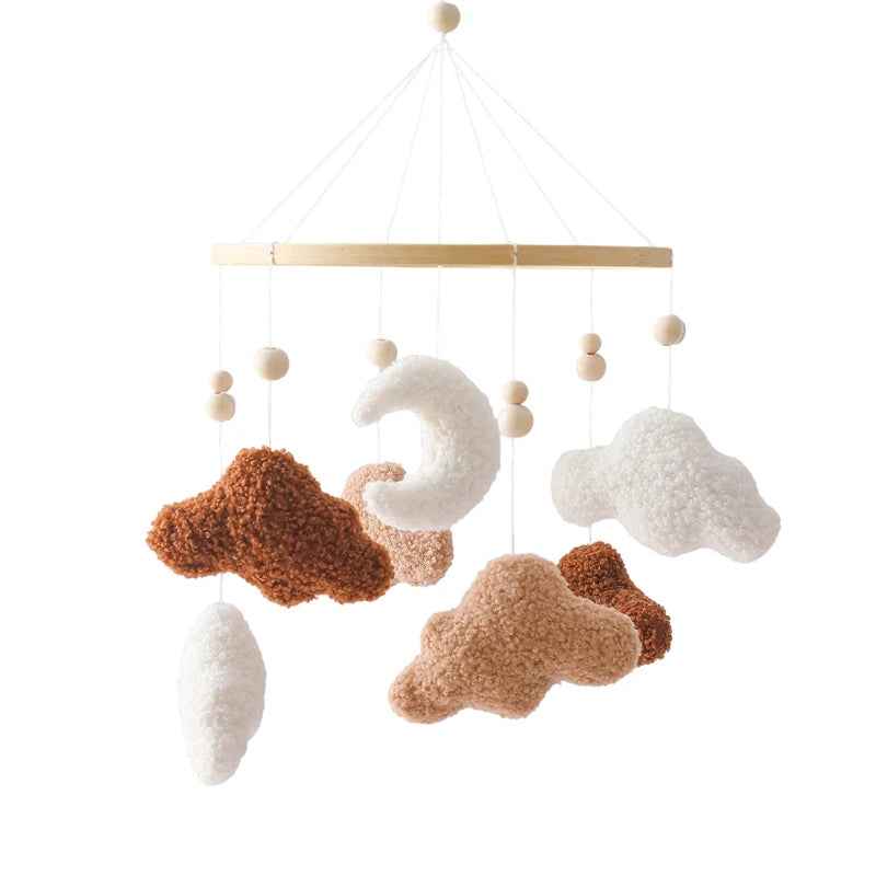 Baby Crib Mobile Rattle Toy 0-12Months Infant  Felt mobile Teddy Velvet Bear  Bell