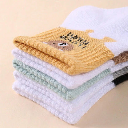 5 Pairs Baby Socks Low Cut Stretch Ankle Socks Toddler Boys Girls Baby Socks
