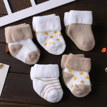 5Pairs/lot unisex Non-Skid Baby Shoe Socks 0-12months Cotton