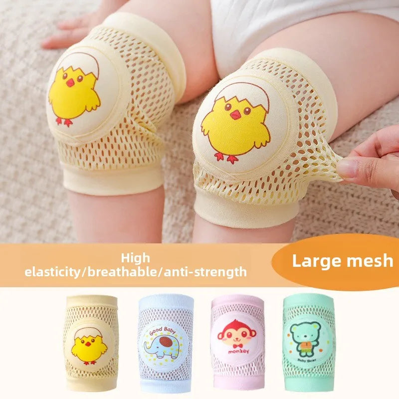 Baby Knee Pads 1 Pair - Thin Summer Crawling Protection,  Infants & Toddlers