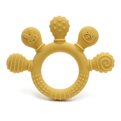 Silicone Baby teether anxiety teething toys 0 12 months sensory gum relief soother
