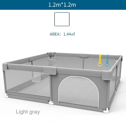 IMBABY Baby Playpens Light Gray Corral for Baby Playground with Pull Ring Child Safety Barrier