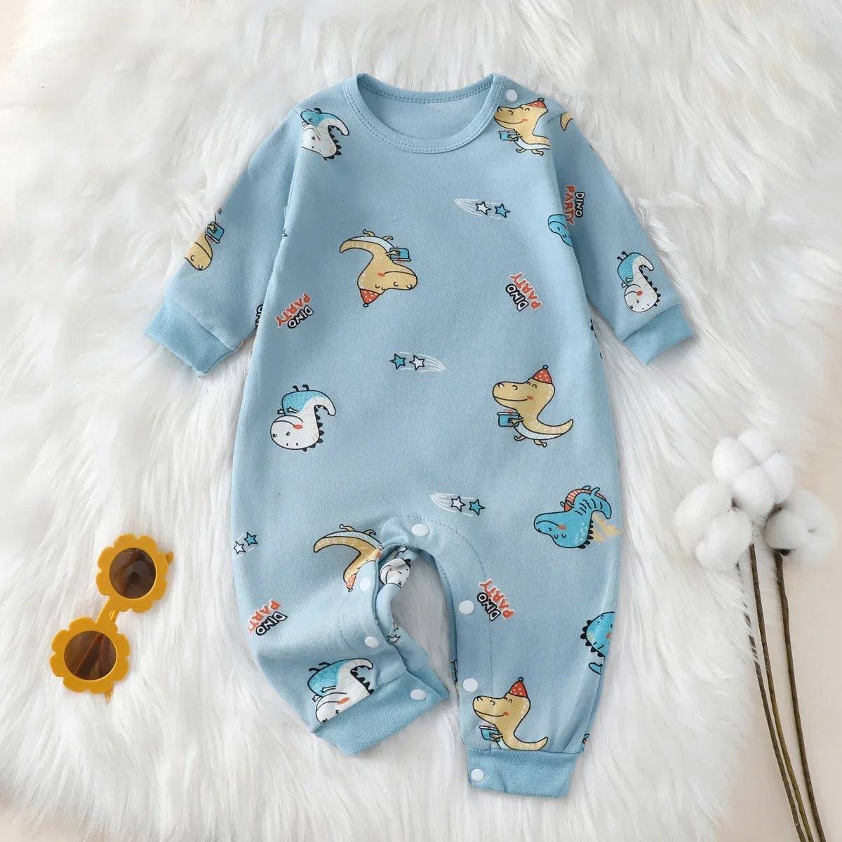 Newborn Baby Romper  100% Cotton Girl Boy 0-18  Spring Long Sleeve Soft Infant Clothes