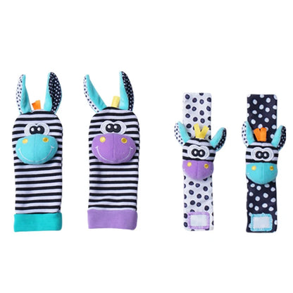 Foot Finders & Wrist Rattles for Infants Toys Black and White Sensory Toys Baby Essentials for Newborn Wrist Rattle Baby Gifts