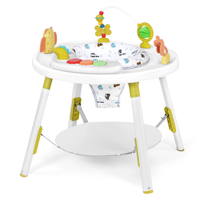 Multi-Functional Baby Play Center– 3-in-1 Activity Center with Toys, 360° Seat & Adjustable Height (Blue/Pink/Green)