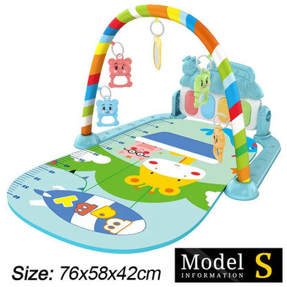 Baby Fitness Stand Music Play Gym Activity Toys Newborn Piano Game Pad Early Education 0-36 Months