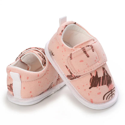 Spring and Autumn Women's Baby Casual Sports Shoes Soft Sole Anti slip Indoor and Outdoor Walking Shoes First Step Walking Shoes