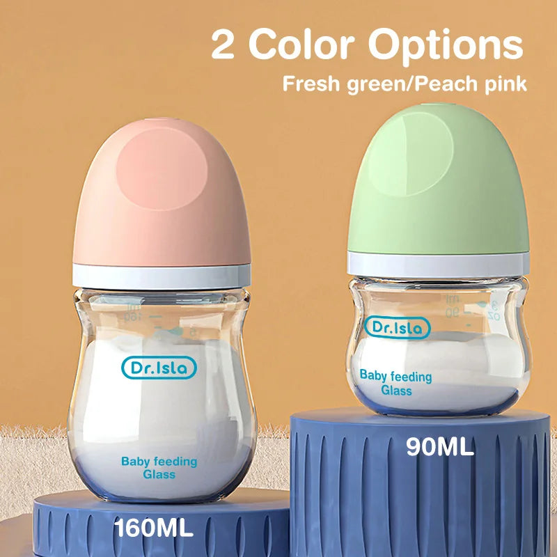 Anti-Choke Baby Bottle Newborn Glass Bottles 90/160ML Anti-flatulence Milk Feeding Bottles BPA Free 0-3 Month