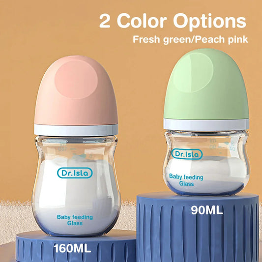 Anti-Choke Baby Bottle Newborn Glass Bottles 90/160ML Anti-flatulence Milk Feeding Bottles BPA Free 0-3 Month