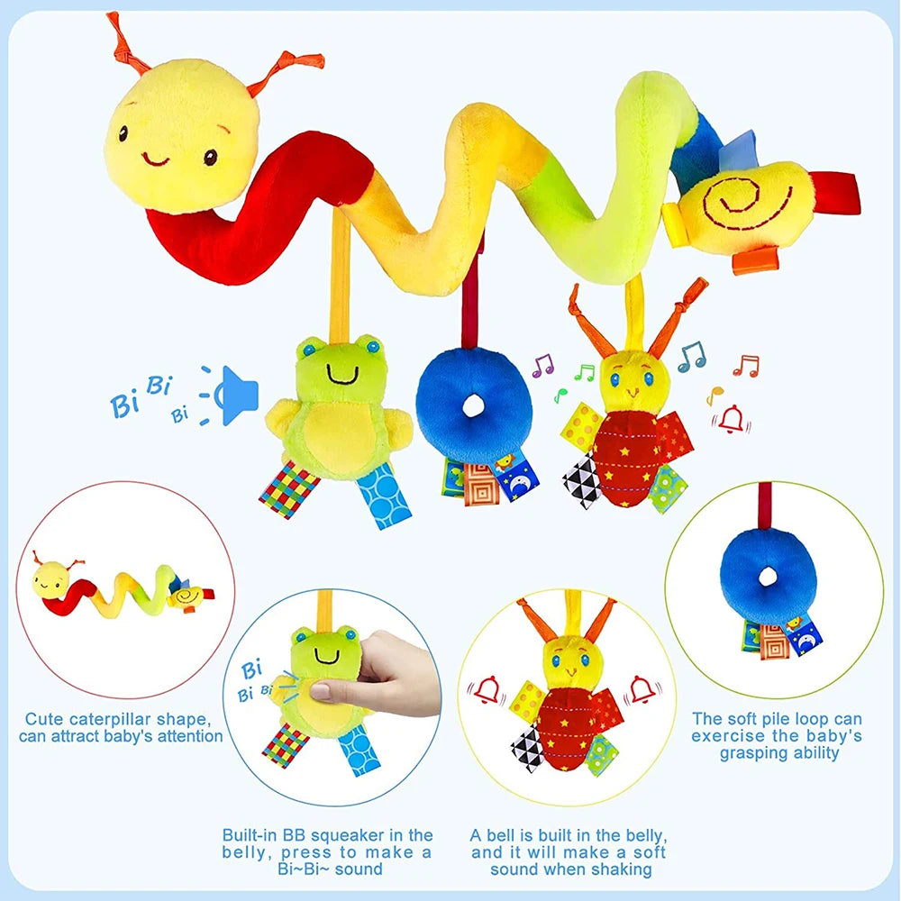 Cute Activity Musical Spiral Travel Hanging Toys Baby Boys Girls Rattles Toy
