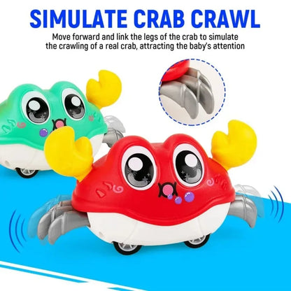 Fun Double Return Force Shake Simulation Crab Toy Baby Running Bubble Simulation Crab
