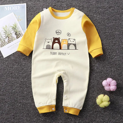 Newborn Baby Romper Girls Boys Cute Cartoon Animal stripe Clothes for 0-24 months